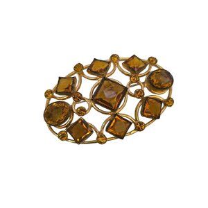 Beautiful Antique Czech-Style Brooch (A7697)